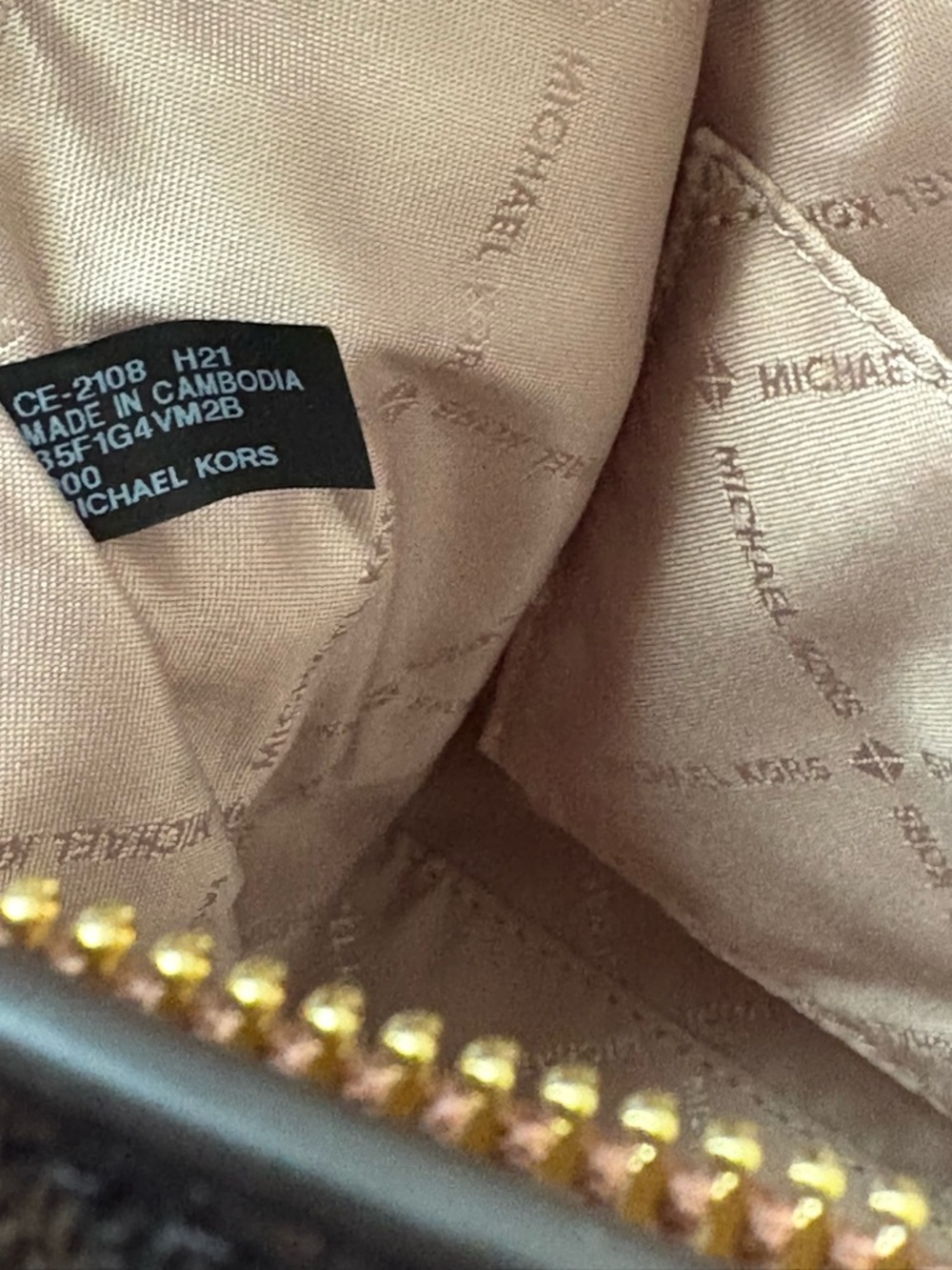 Michael Kors Avril Small Top Zip Signature Brown and Tan Satchel *No Strap - Picture 9 of 10